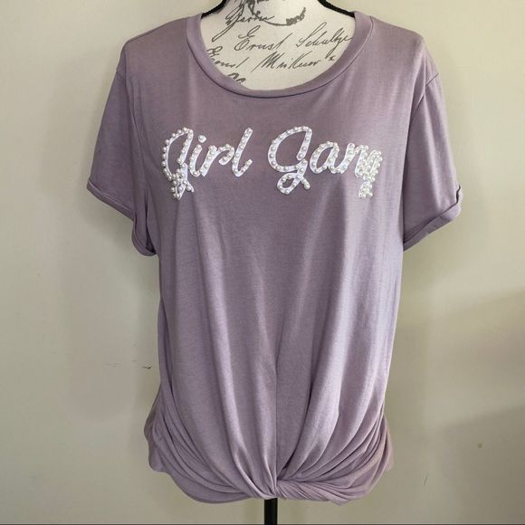 Miss Chievous Pearl Girl Gang shirt with Front Twist size XL - Picture 2 of 11